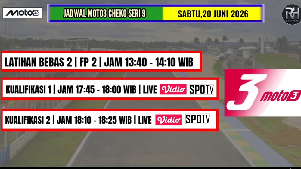 Jadwal Moto3 Ceko 2026 Sabtu 20 Juni: Veda Ega Pratama Berburu Tiket Langsung ke Q2