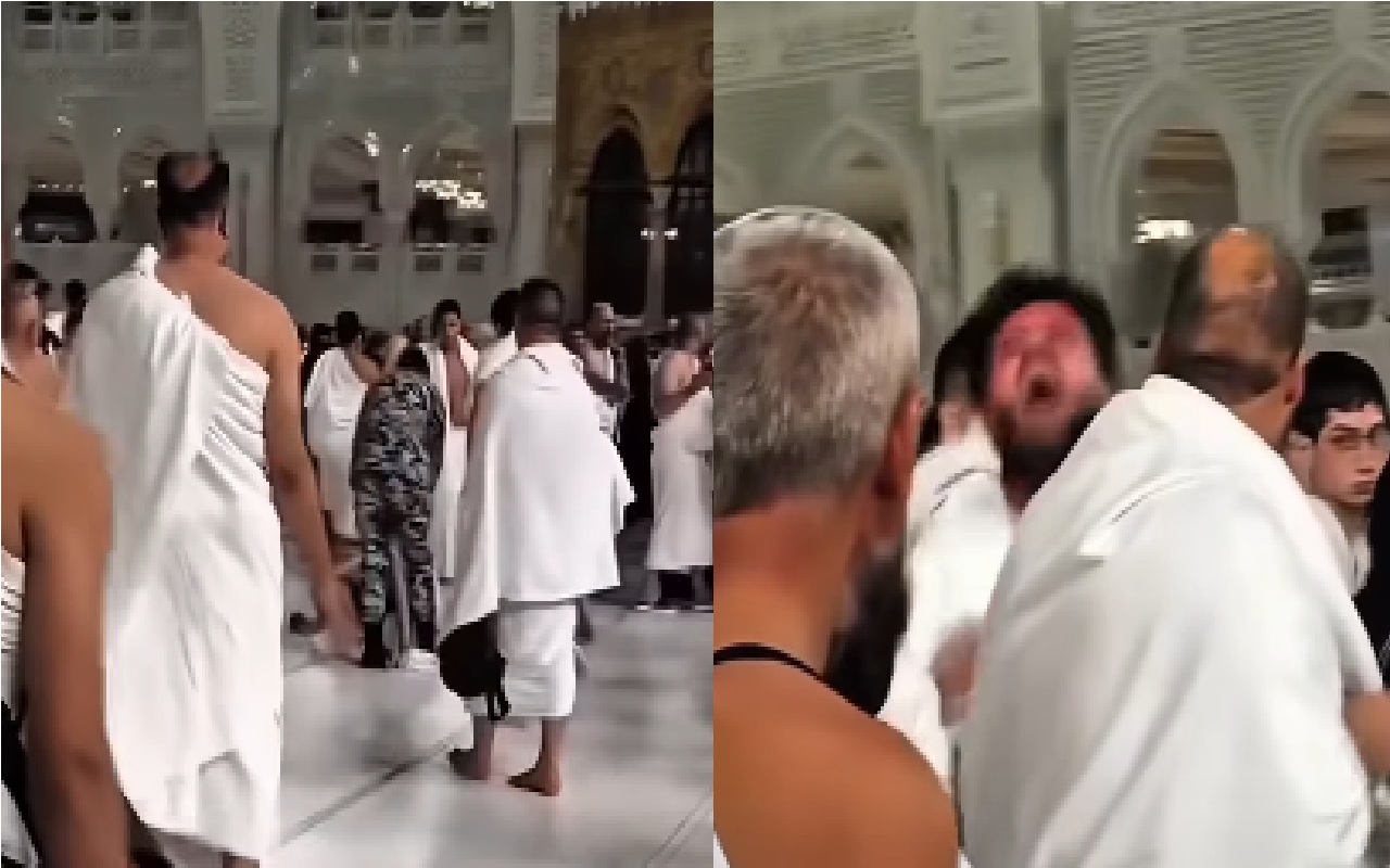Viral! Jemaah Pria Berteriak dan Melompat di Depan Ka'bah, Ada Apa?