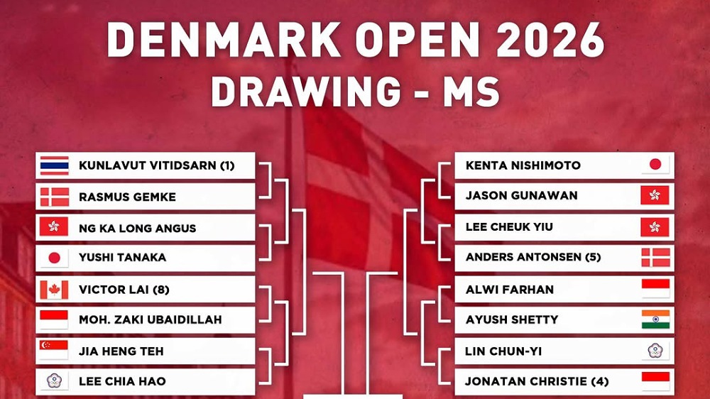 Jadwal Tunggal Putra Denmark Open 2026: Jonatan, Alwi dan Ubed Siap Hadapi Lawan Berat