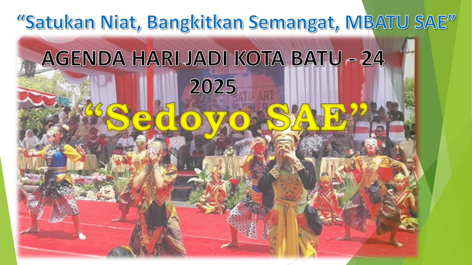 Agenda Hari Jadi Kota Batu Ke-24, Mulai Bersih-Bersih, Fesival dan Karnaval hingga Syukuran Akbar
