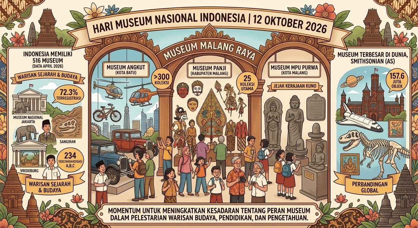Hari Museum Nasional 12 Oktober, Malang Raya Punya Museum Angkut hingga Museum Panji