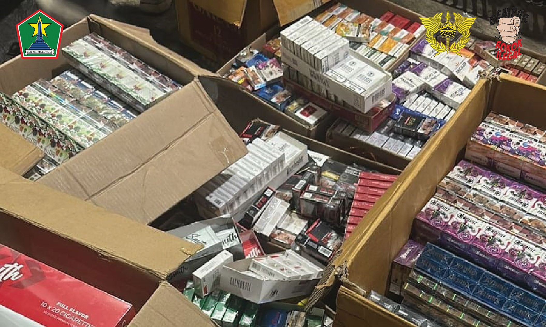 Opsgab Pemberantasan Barang Kena Cukai Ilegal, Tim Gabungan Amankan 6.767 Bungkus Rokok Ilegal