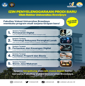 Fakultas Vokasi UB Buka Lima Program Studi Baru untuk Misi Cetak SDM Unggul di Era Digital