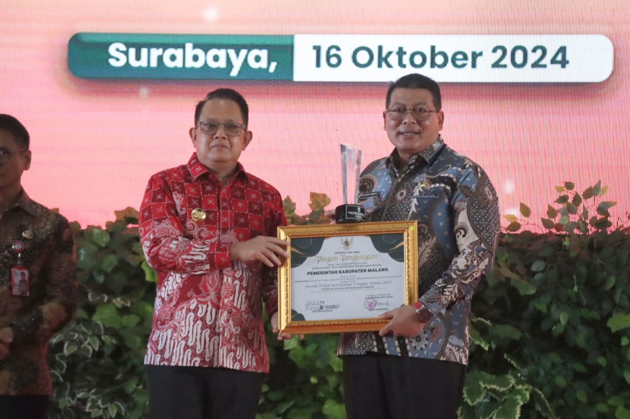 Berkat Tahes Komes, Pemkab Malang Raih Award Ketahanan Pangan