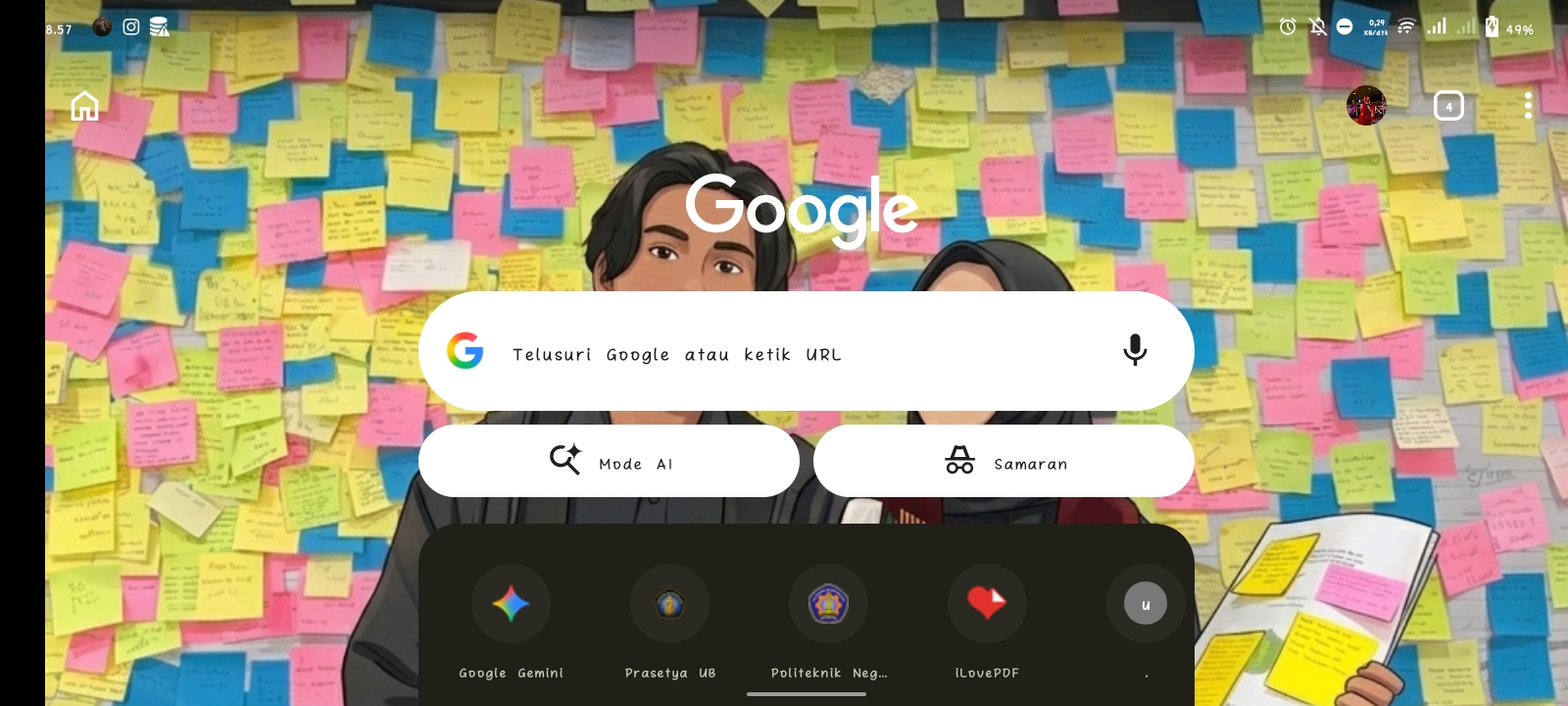 Google Chrome Android Kini Bisa Ganti Wallpaper Halaman Tab Baru, Begini Cara Menggunakannya