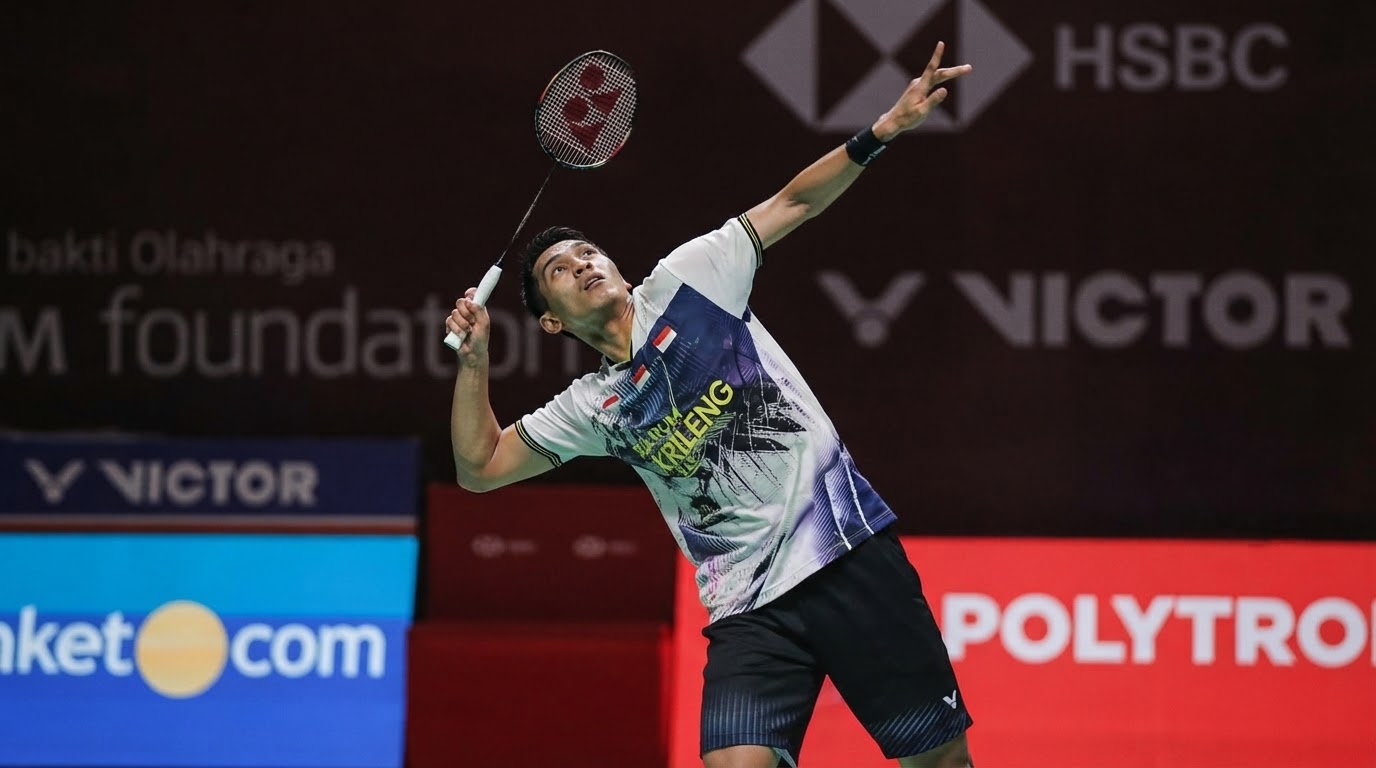 5 Korban Smash Jonathan Christie, Ada yang Sampai Ngepel Lapangan!