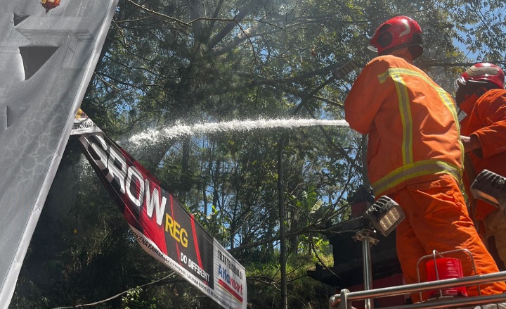 Lahan Hutan Perbatasan Pujon-Batu Terbakar, Dipicu Bakar Sampah Daun, Api Menjalar