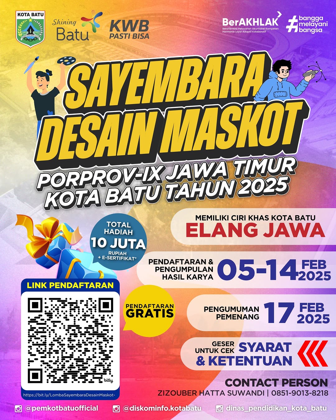 Peluang bagi yang Hobi Desain, Ada Sayembara Desain Maskot Porprov IX Jatim 2025, Hadiah Total Rp10 Juta!