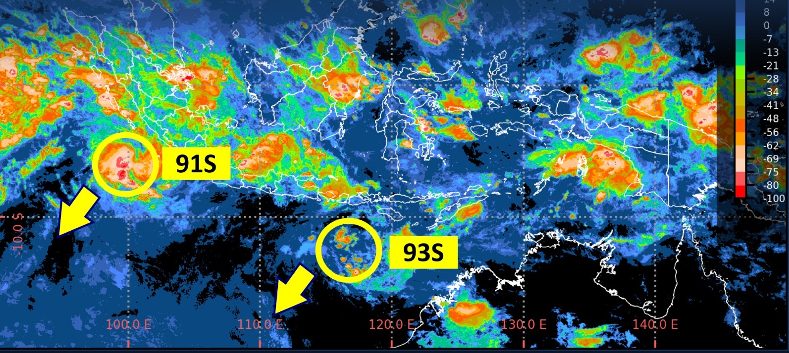 Bibit Siklon 91S Berubah Jadi Siklon Tropis Bakung Malam Ini! Jatim Potensi Hujan dan Angin Kencang