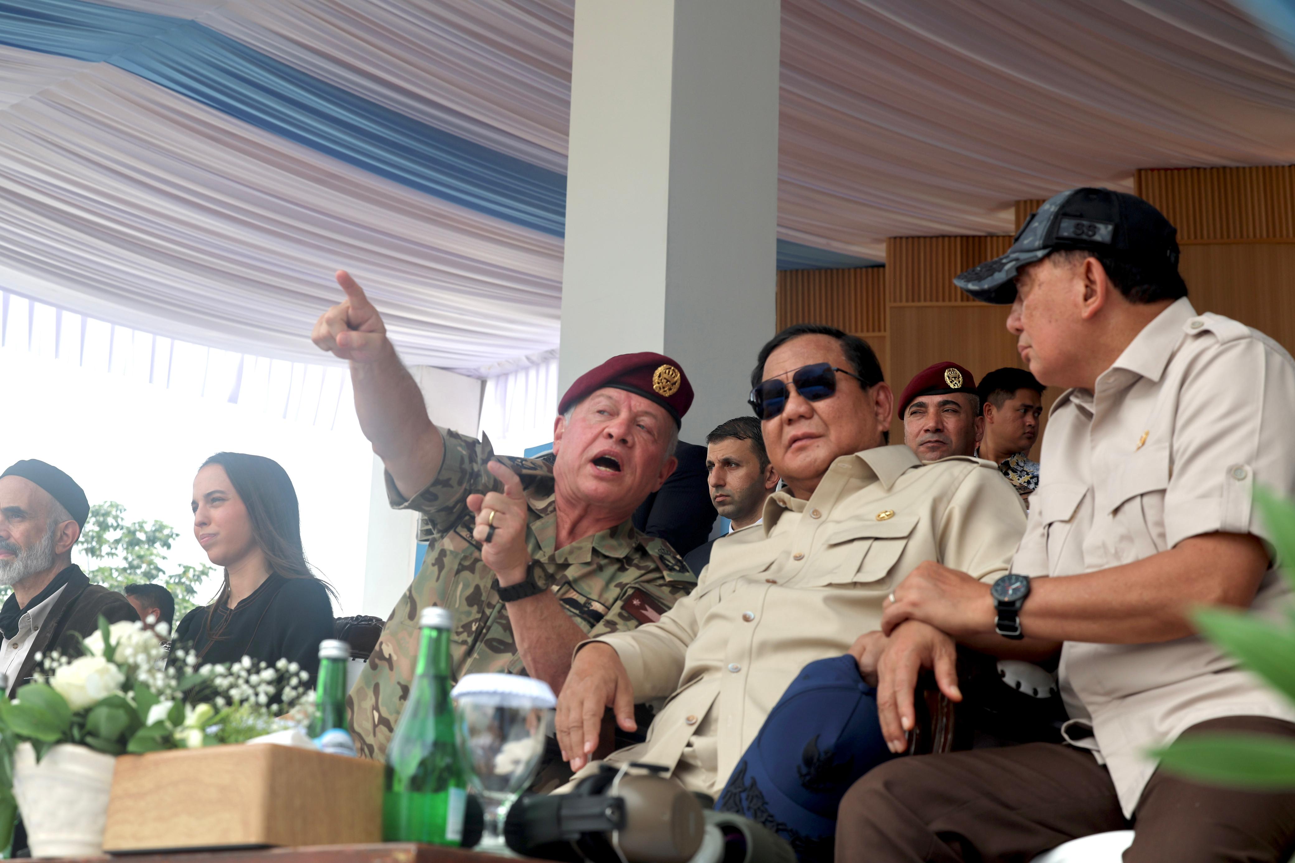 Prabowo dan Raja Abdullah II Saksikan Demontrasi Drone dari TNI dan AB Yordania