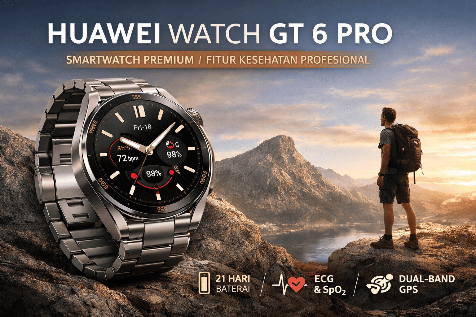 Huawei Watch GT 6 Pro: Smartwatch Premium dengan Baterai 21 Hari dan Fitur Kesehatan Profesional