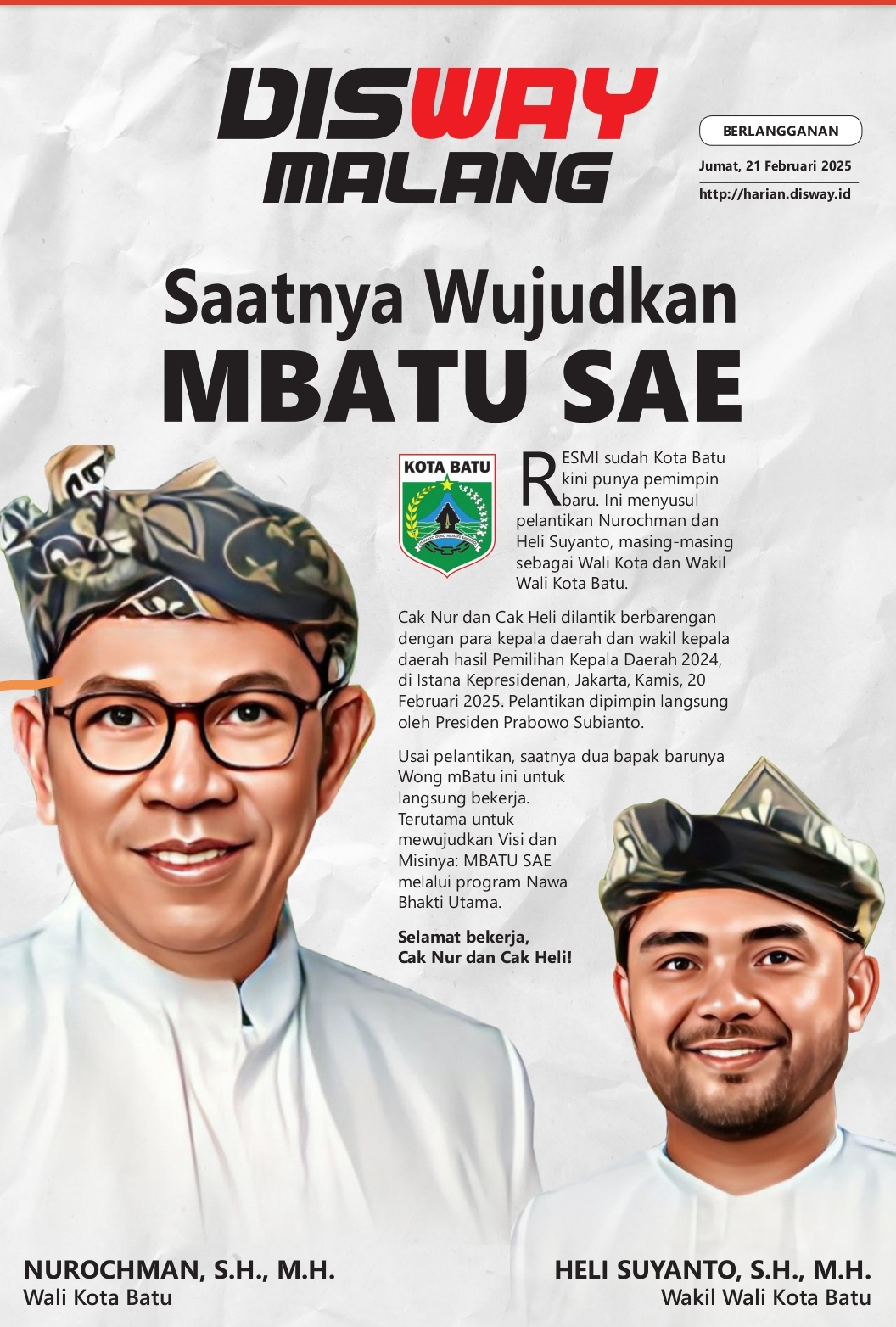 Wali Kota & Wakil Wali Kota Batu