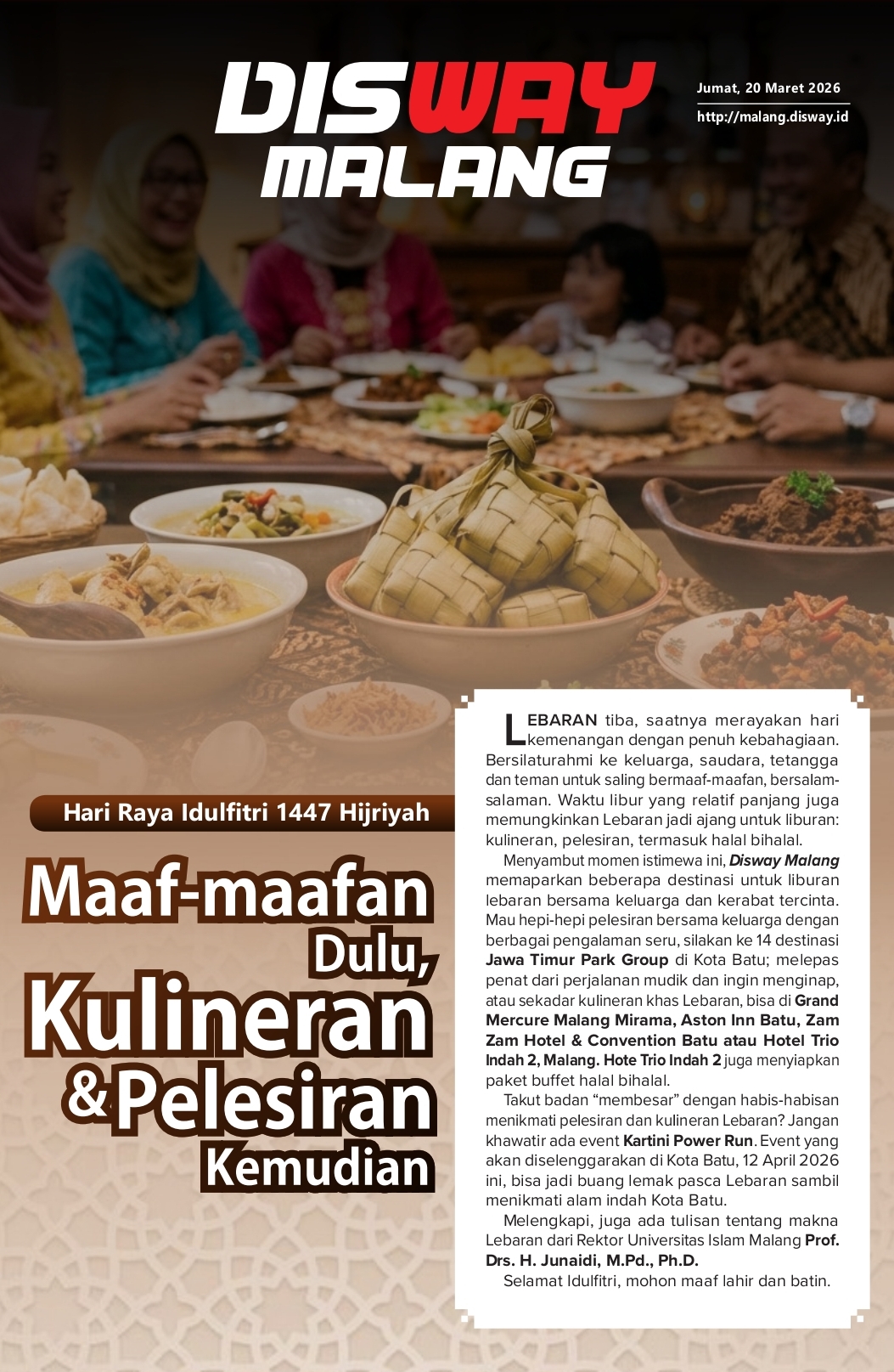 Disway Malang Lebaran 1447 H