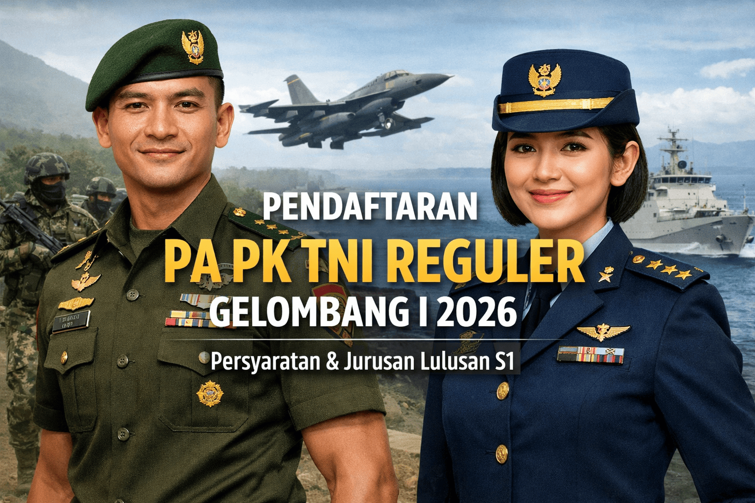 Pendaftaran PA PK TNI Reguler Gelombang I Tahun 2026: Persyaratan dan Jurusan Lulusan S1