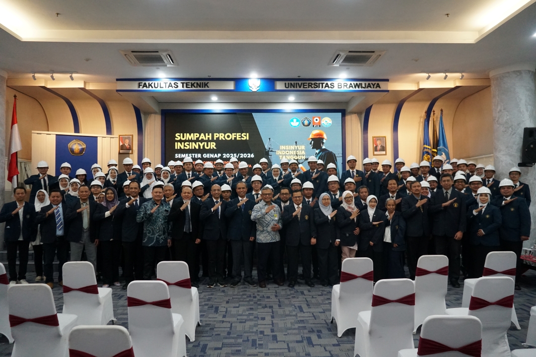FT UB Kukuhkan 69 Insinyur Baru, Siap Cetak SDM Profesional Berintegritas Menuju Indonesia Emas 2045
