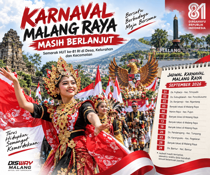 Jadwal Karnaval Malang Raya September 2026: Sedikitnya 46 Agenda, Ini Daftar Terbarunya