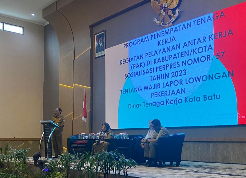 Disnaker Batu Sosialisasi Wajib Lapor Lowongan Kerja, Perusahaan Membandel Disanksi
