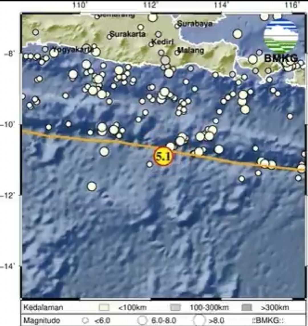 Gempa Bumi Guncang Malang Dini Hari, BMKG Catat Magnitudo 5,1