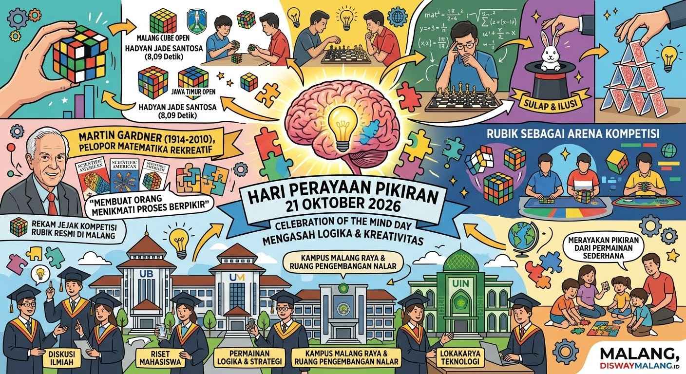 Hari Perayaan Pikiran 2026, Ada Juara Rubik di Malang yang Cuma Butuh 8,09 Detik