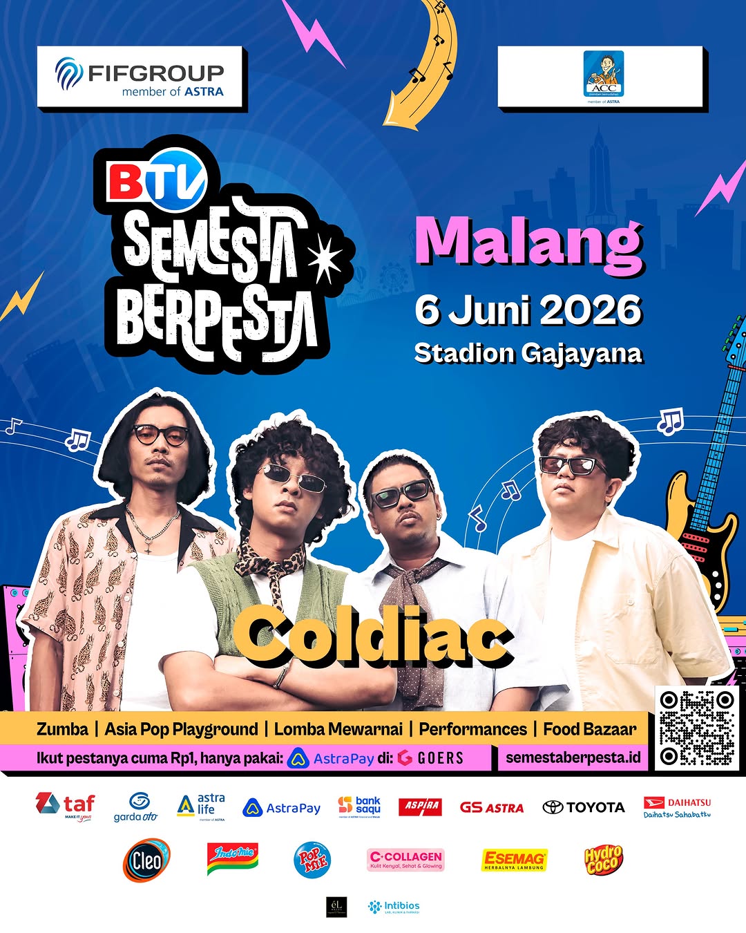 Pasing Based hingga Coldiac Siap Ramaikan BTV Semesta Berpesta Malang 2026