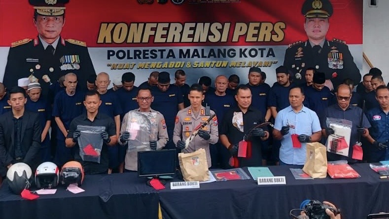 Operasi Sikat Semeru 2025: Polresta Malang Kota Amankan 51 Tersangka dari 44 Kasus Kriminal