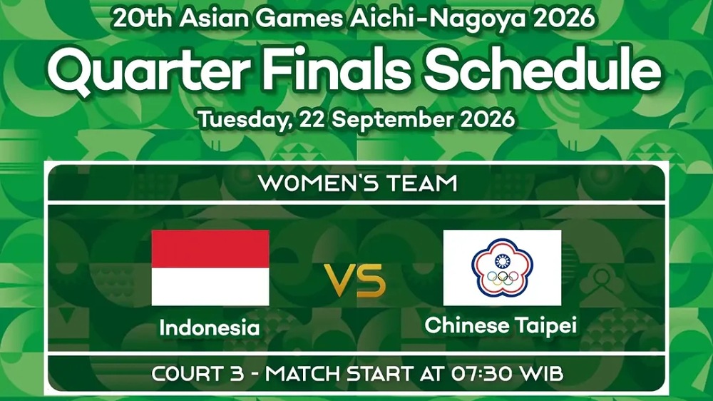 Jadwal Badminton Asian Games 2026, Indonesia Hadapi Chinese Taipei dan Malaysia di 8 Besar