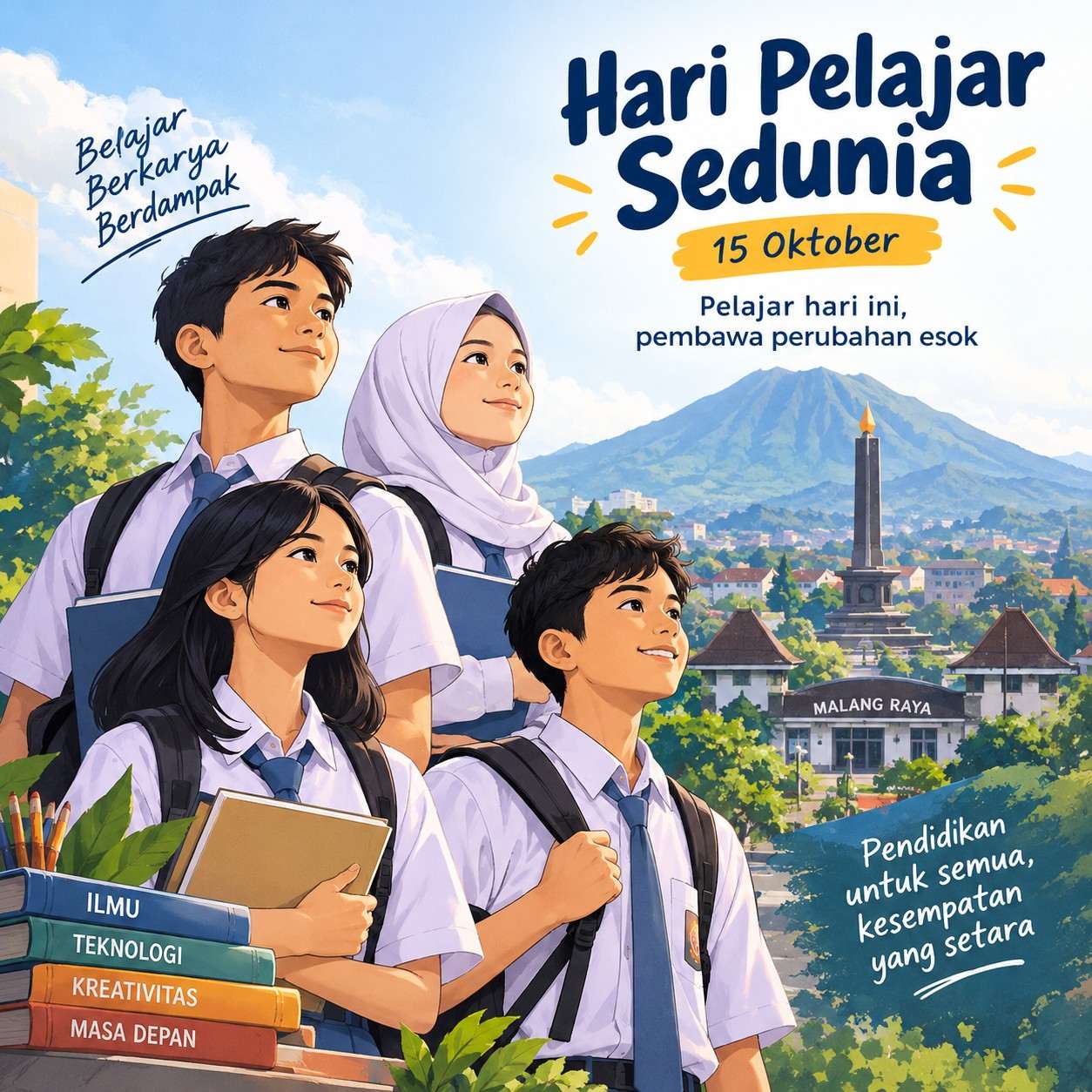  Hari Pelajar Sedunia, Putus Sekolah Perempuan di Kota Malang Hampir Dua Kali Laki-Laki