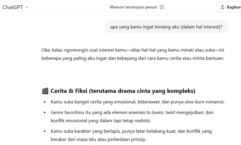 ChatGPT Kini Bisa Ingat dan Kenal Kita Lebih Dalam dengan Fitur Memory With Search Terbaru Dari AI!