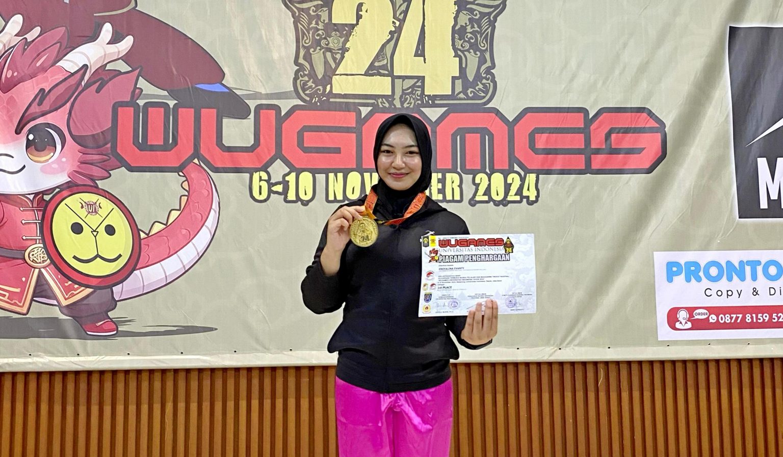 Mahasiswa UM Ersyalina Evanty Raih Gelar Juara di Kejuaraan Wushu Nasional