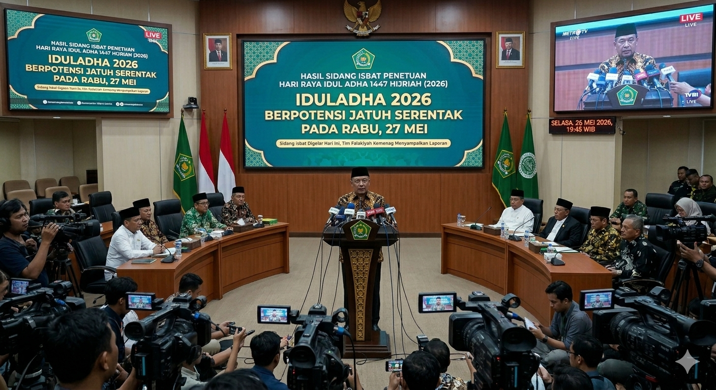 Sidang Isbat Digelar Nanti Malam, Iduladha 2026 Berpotensi Serentak pada 27 Mei 2026
