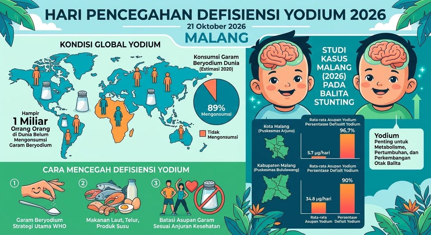 Hari Pencegahan Defisiensi Yodium 21 Oktober, Penelitian di Malang Ungkap Asupan Balita Masih Kurang