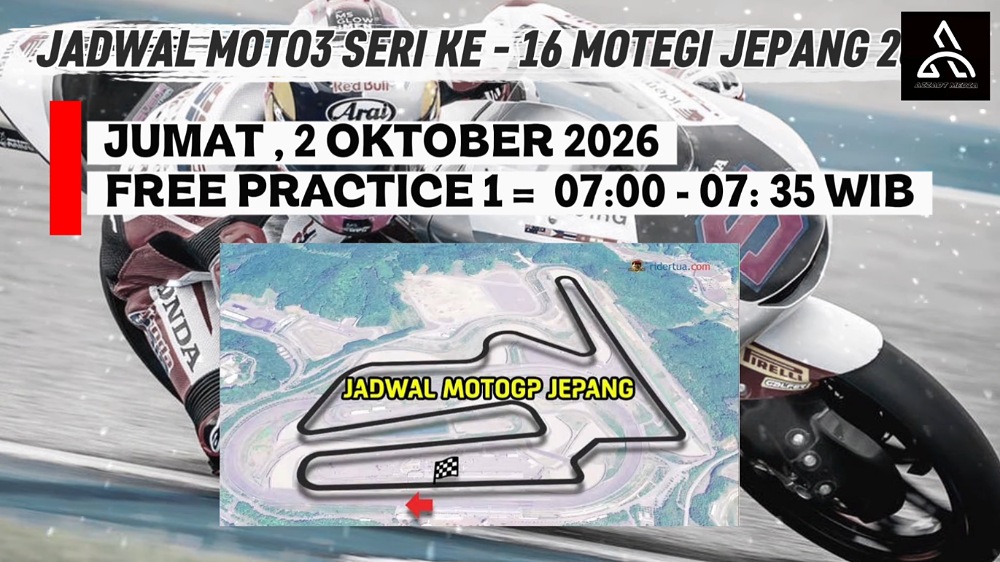Jadwal FP1 Moto3 Motegi: Veda Ega Pratama Mulai Aksi Pukul 07.00 WIB