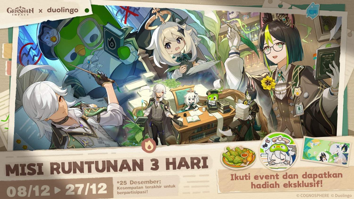 Kolaborasi Genshin Impact dan Duolingo Tanpa Perlu Premium, Cukup Login Dapat Kode Redeem