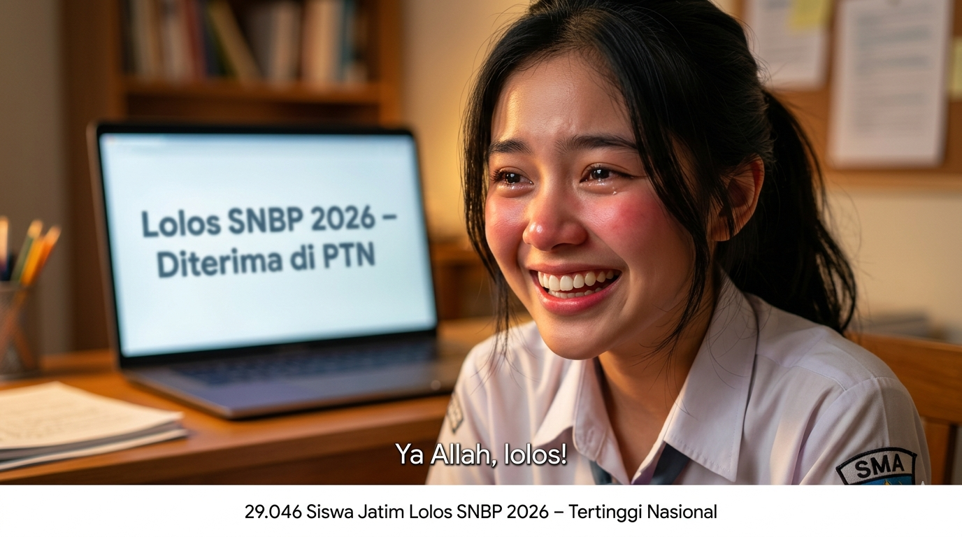 29.046 Siswa Jatim Lolos SNBP 2026, Tertinggi Nasional Selama 7 Tahun Berturut-turut