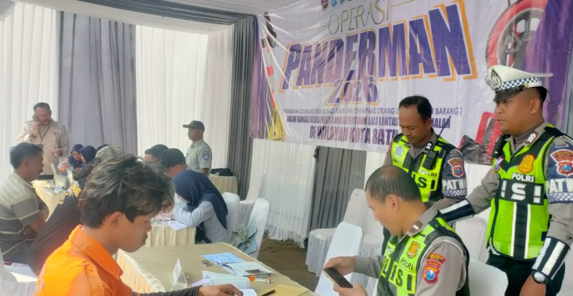 Dishub Kota Batu Gelar Operasi Panderman 2026, Kendaraan Langsung Diperiksa di Terminal