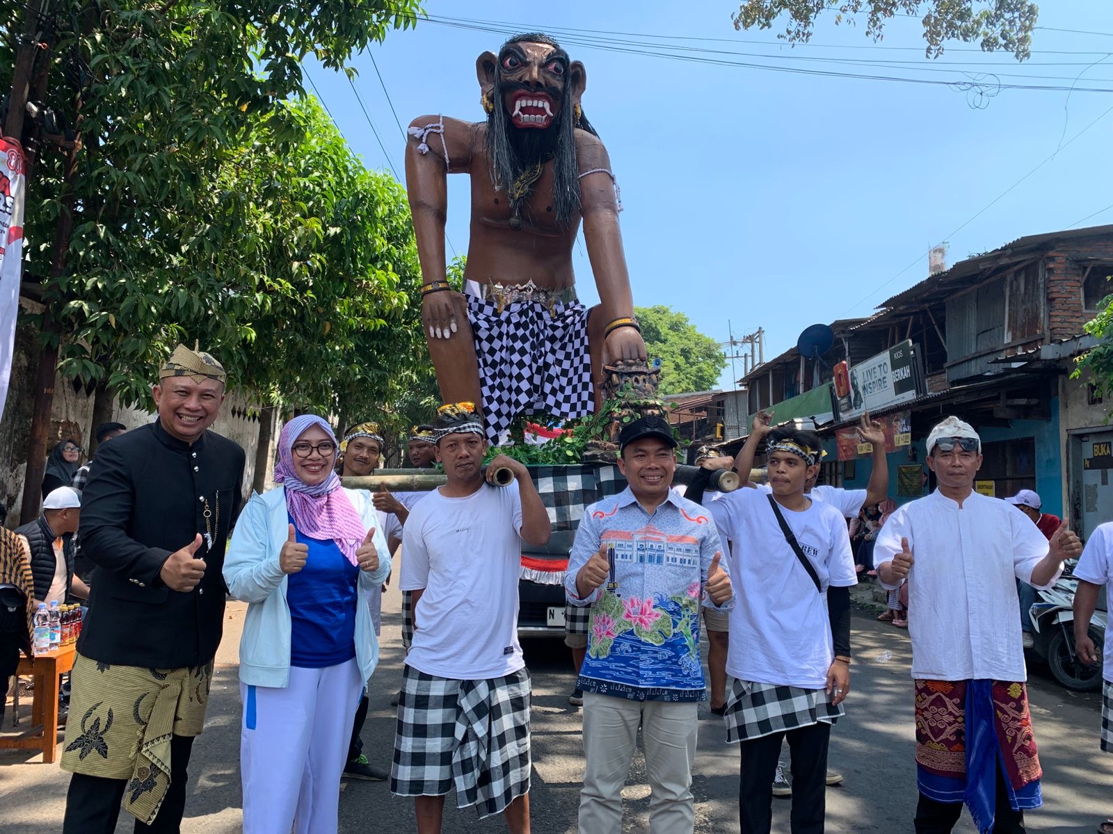 Karnaval Kelurahan Ciptomulyo, Sukun Tampilkan Ogoh-Ogoh