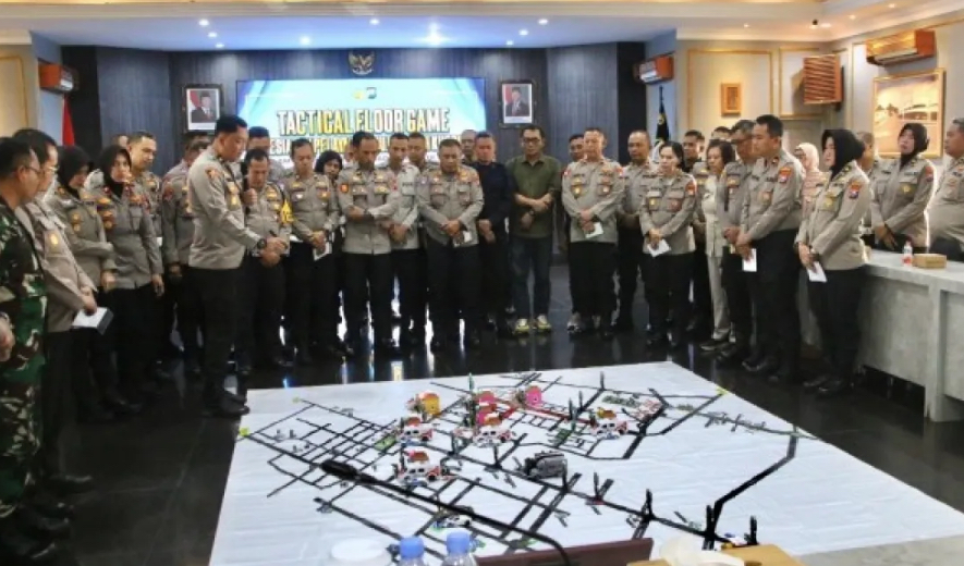 Polresta Malang Kota Gelar Tactical Floor Game, Perkuat Pengamanan Mujahadah Kubro 1 Abad NU