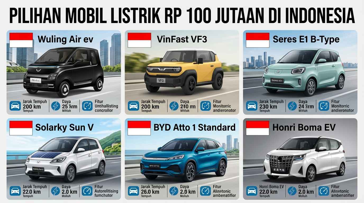 Daftar 6 Mobil Listrik Rp100 Jutaan di Indonesia 2026, Mana Paling Menarik?