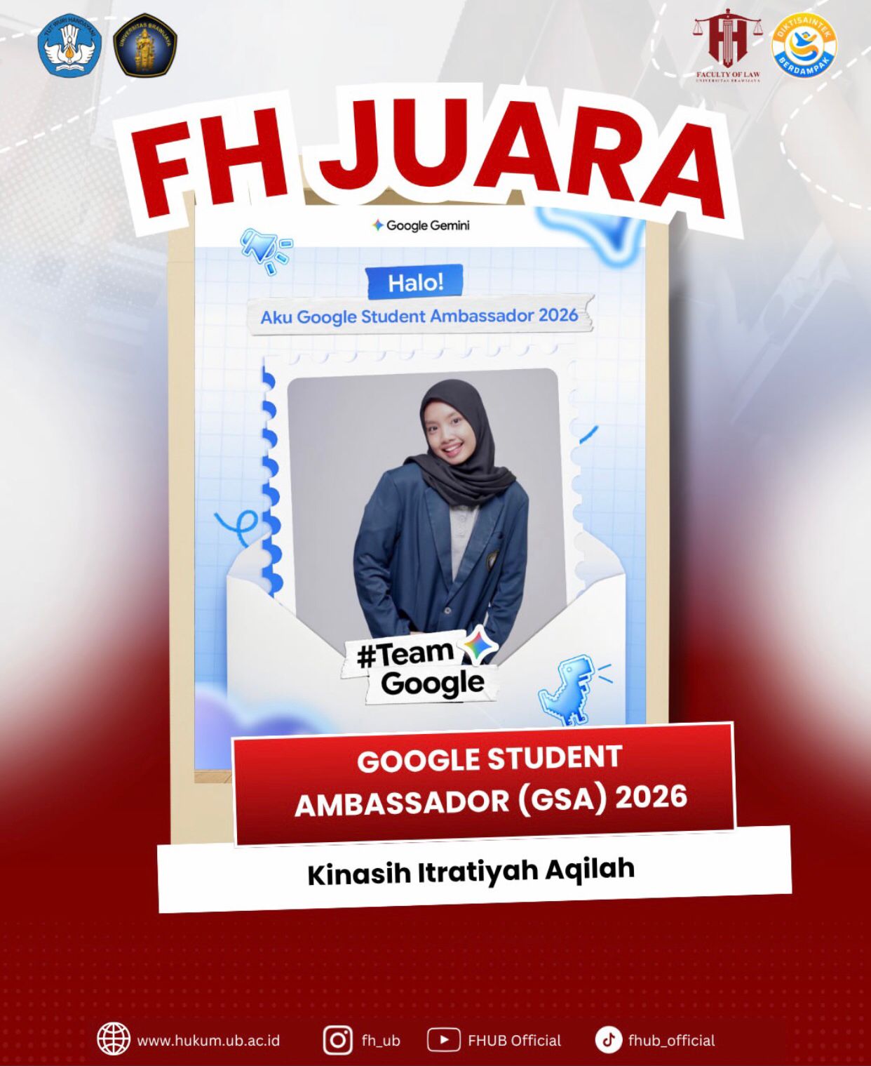 Mahasiswa FH UB Terpilih sebagai Google Student Ambassador 2026