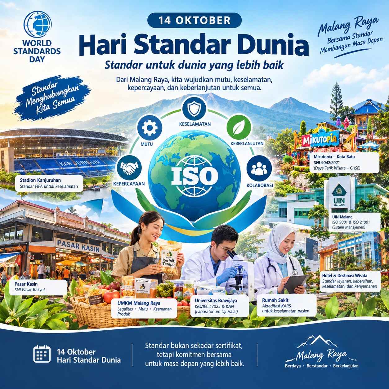 Hari Standar Dunia 14 Oktober: Stadion Kanjuruhan, Wisata Batu hingga UMKM Malang Raya