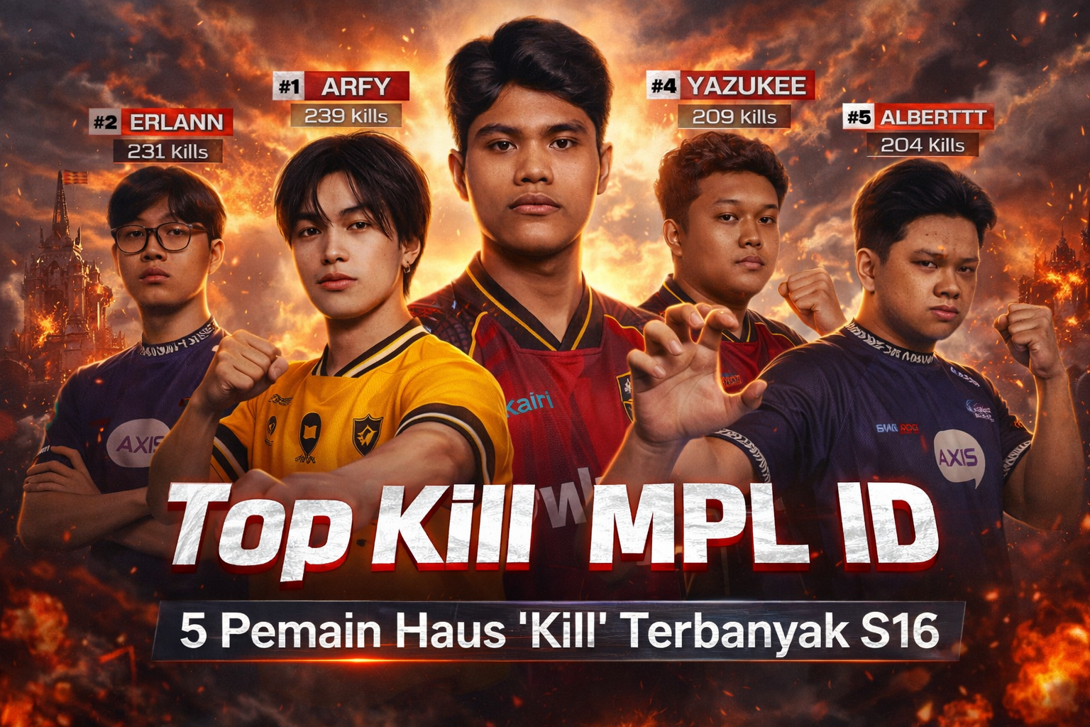 Top Kill MPL ID Season 16: Deretan Pemain Paling 'Haus Kill' Sepanjang Musim