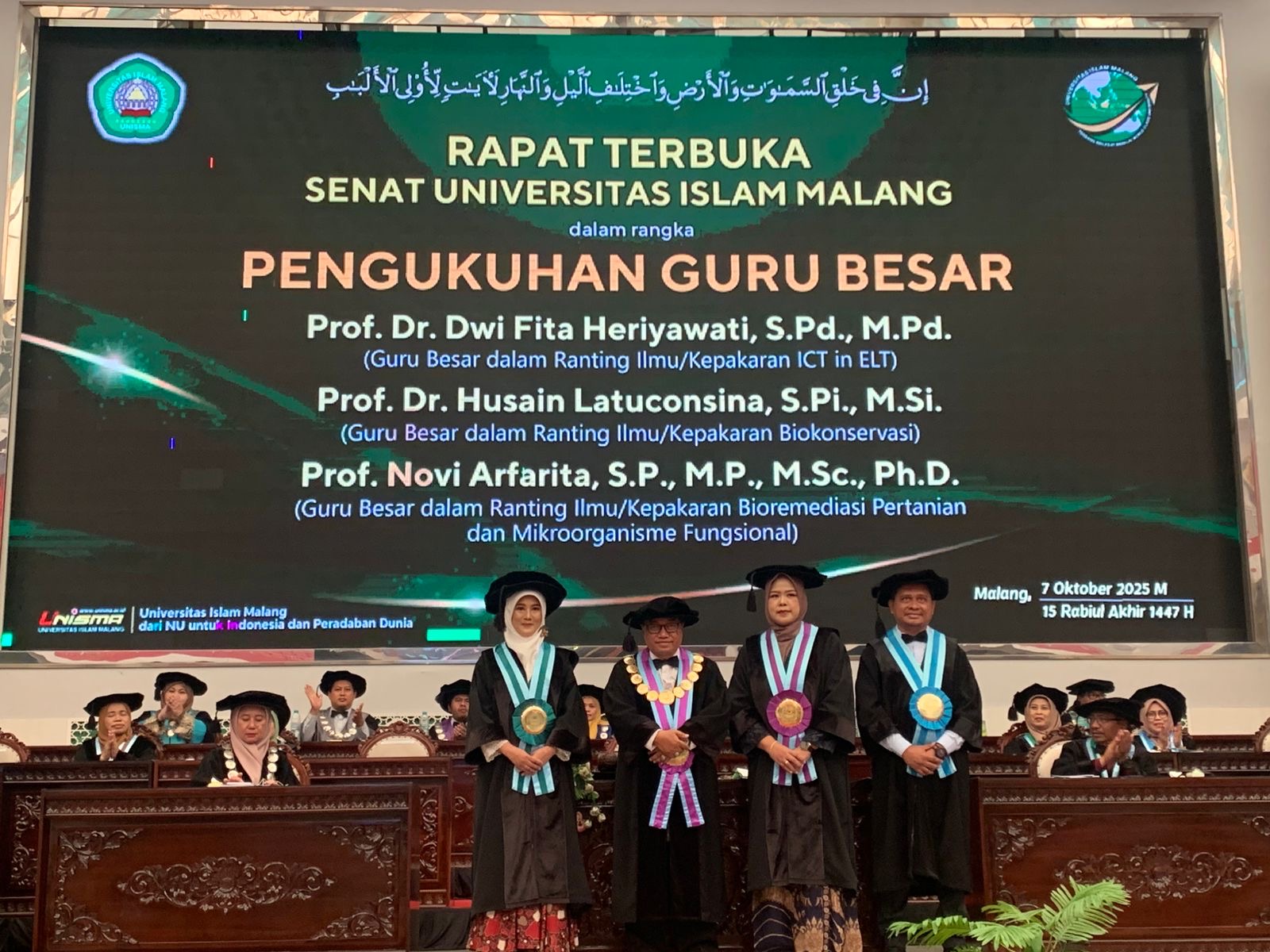 Tiga Dosen Unisma Resmi Sandang Gelar Guru Besar, Rektor Targetkan Lompatan Menuju World Class University