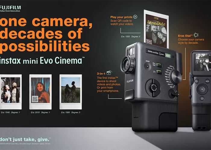 Fujifilm Instax Mini Evo Cinema Resmi Hadir, Kamera Instan Hybrid dengan Video, Filter Era, dan Cetak QR Frame