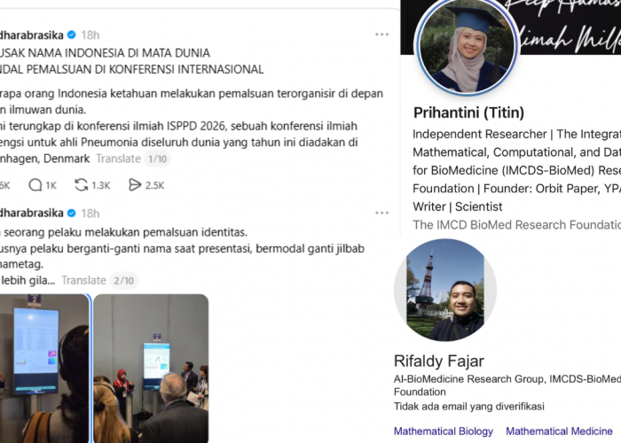 Diduga Palsu Identitas dan Manipulasi Riset dalam Konferensi Internasional, Rifaldy dan Prihantini Disorot