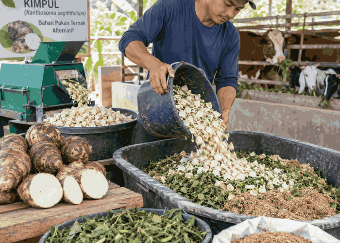 Kimpul Tak Hanya Pengganti Nasi, Umbi Lokal Ini Juga Bisa Jadi Pakan Ternak