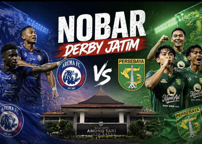 Nobar Arema FC vs Persebaya Digelar di Balai Kota Among Tani Batu, Warga Diajak Jaga Sportivitas