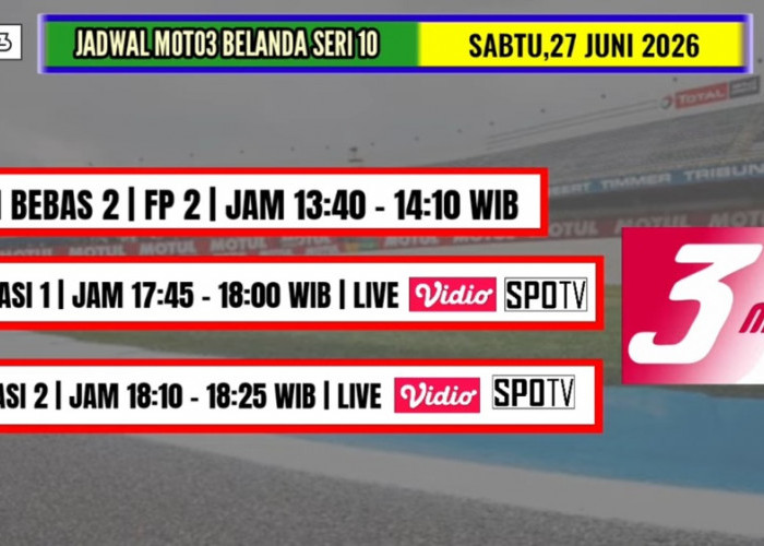 Hasil Latihan Bebas Moto3 Belanda 2026: Veda Ega Pratama P13, Simak Jadwal Kualifikasi dan Race