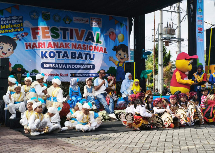 Ribuan Anak Kota Batu Tumpah Ruah di Festival HAN 2026, Senam Bareng Wali Kota 