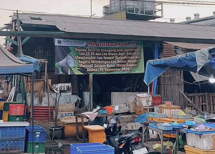 Pasar Gadang Malang Diberi Deadline 15 September, Lapak Belum Dibongkar Ditertibkan