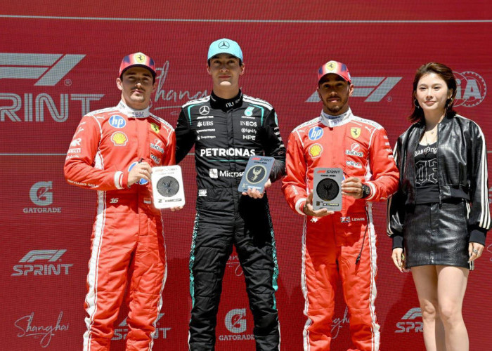 GP China 2026: Russell Juara Sprint Race, Bertahan dari Serangan Hamilton-Leclerc